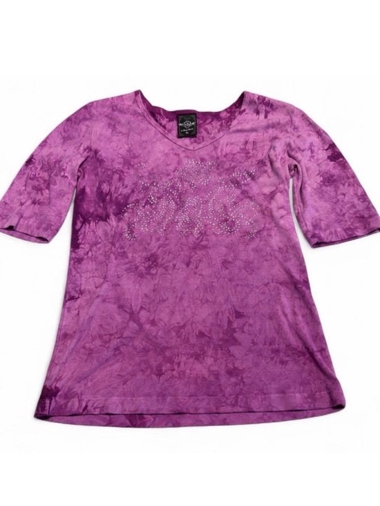 Sledge Usa Tops - Vintage Y2K Sledge USA Rhinestone Embellished T-Shirt Top Juniors XL Grunge